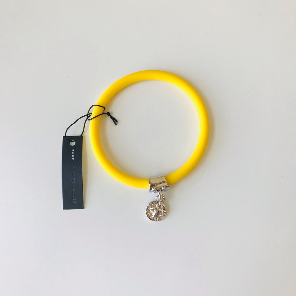 Marc By Marc Jacobs Silicone Charm Bracelet, NWT, Yellow / Silver
